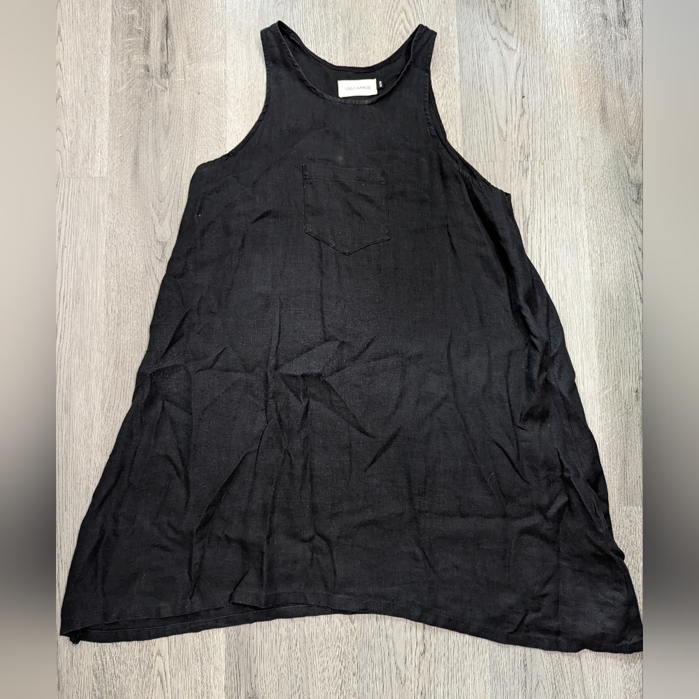 Ursa Minor Studio 100% Linen Pinafore Jumper Dress Size Medium Tunic Goth Alt
